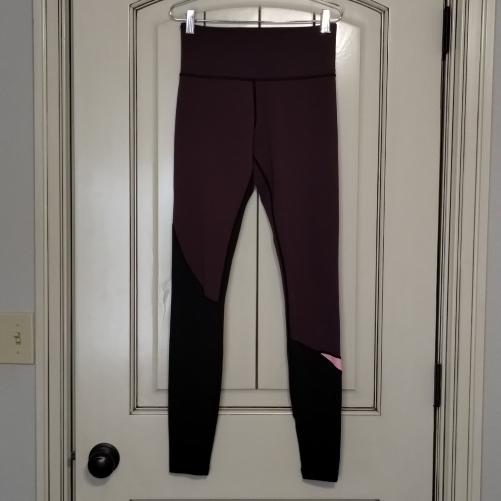Zyia Active Joker High Rise Leggings Size 2 Purple/Black